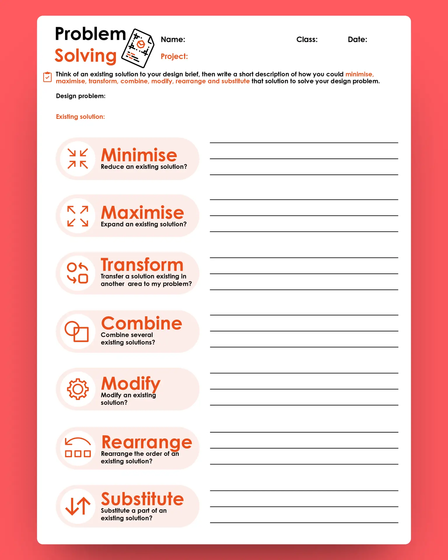 Problem solving worksheet - studyblocks.ai